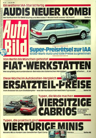 Deckblatt Auto Bild (31/1991)